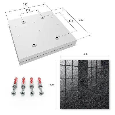 Key box for home Stone structure in black and gray