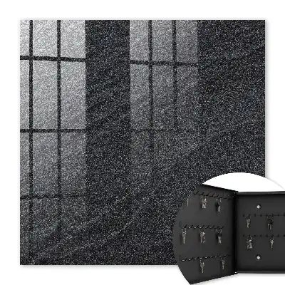 Key box for home Stone structure in black and gray