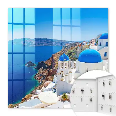 Key cabinet Greek island by the sea