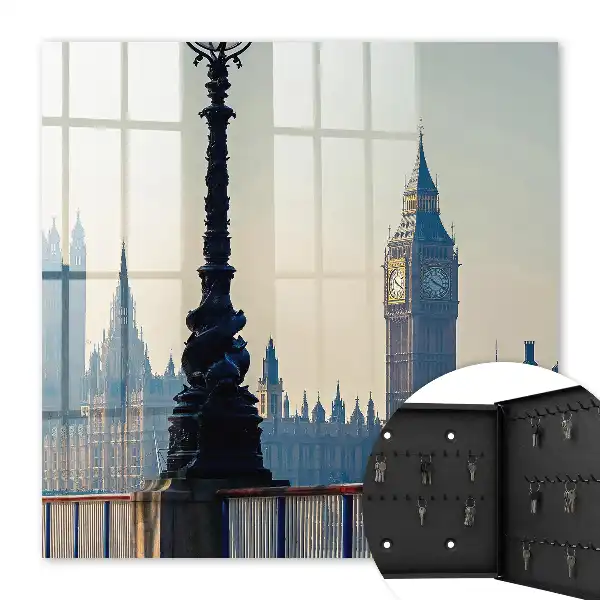 Decorative key box The urban charm of architecture at dawn