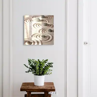 Wall mounted key box Zen peace with gray stones