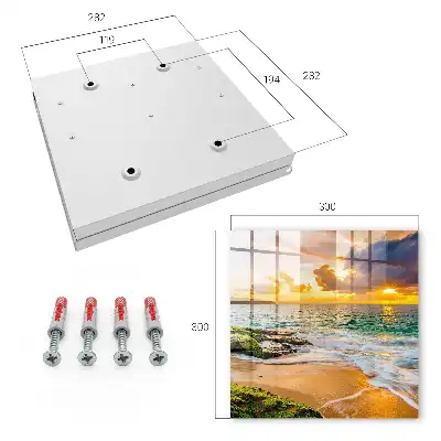 Wall mounted key box Sunset in warm colors