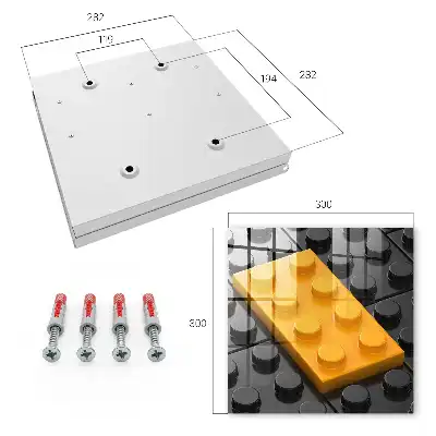 Key box for home Yellow block with black elements
