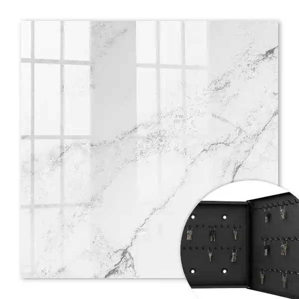 Wall mounted key cabinet Gray elegance with patterns