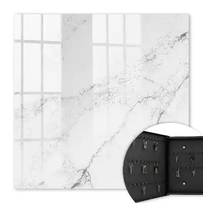 Wall mounted key cabinet Gray elegance with patterns