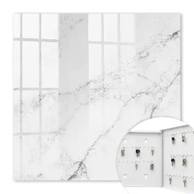 Wall mounted key cabinet Gray elegance with patterns