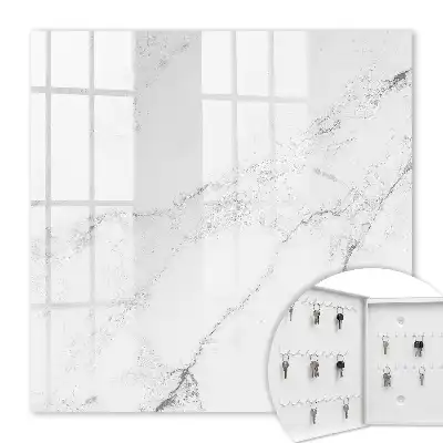 Wall mounted key cabinet Gray elegance with patterns