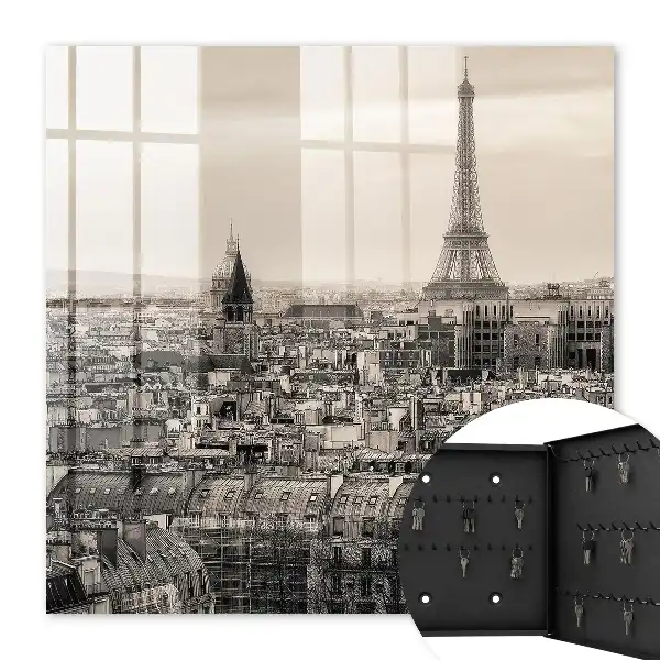 Key box for home Urban elegance with the Eiffel Tower
