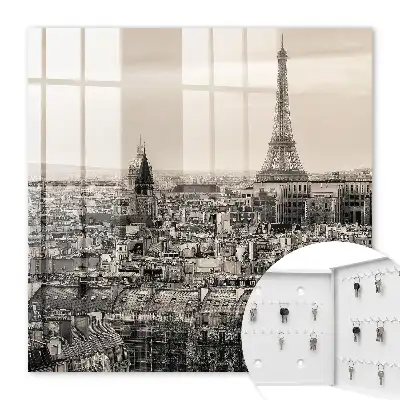 Key box for home Urban elegance with the Eiffel Tower
