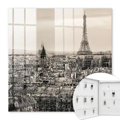 Key box for home Urban elegance with the Eiffel Tower