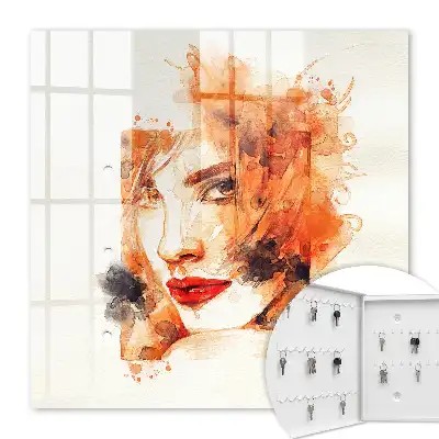 Key cabinet A feminine watercolor full of energy