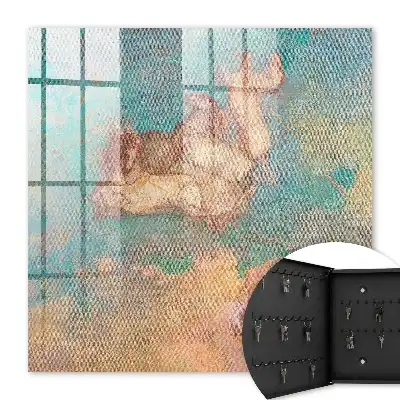 Key box for home A dreamy dream on a turquoise background