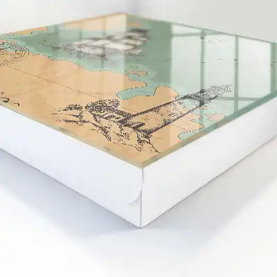 Wall mounted key cabinet Lighthouse Sea Adventure