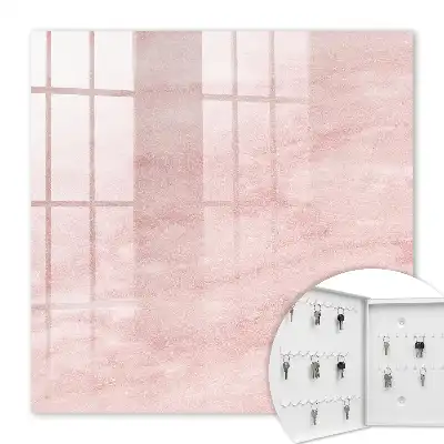Key cabinet Pink weave texture elegance
