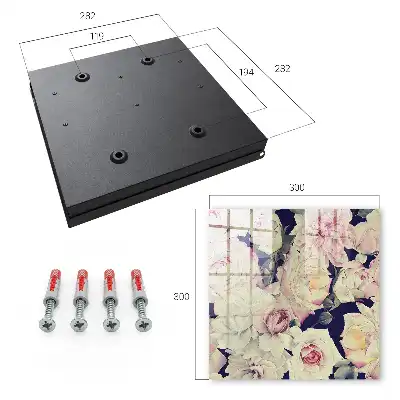 Wall mounted key box Floral elegance with a romantic character