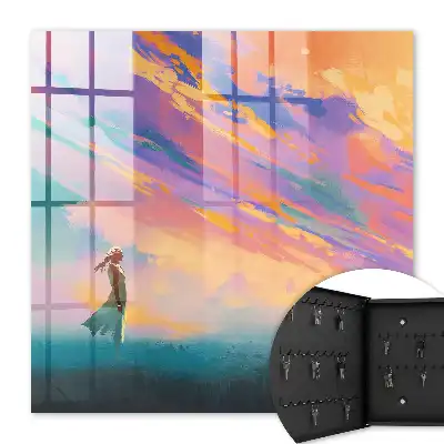 Key box for home A dreamy scene above the figure