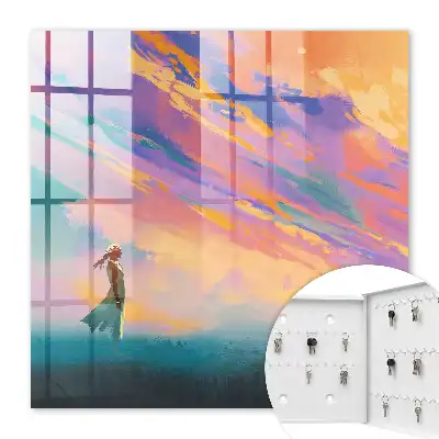 Key box for home A dreamy scene above the figure