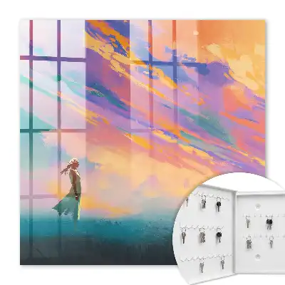 Key box for home A dreamy scene above the figure