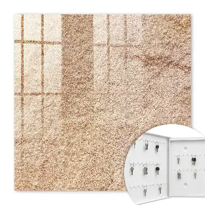 Wall mounted key box Beige sand pattern