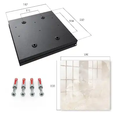 Wall mounted key cabinet Marble elegance in natural tones