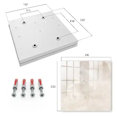 Wall mounted key cabinet Marble elegance in natural tones