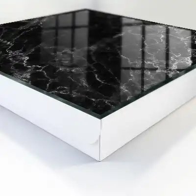 Key cabinet Black and white marble pattern
