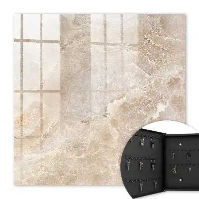 Wall mounted key box Beige marble full of elegance