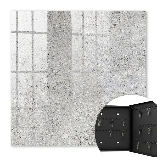 Wall mounted key box Gray concrete-look surface