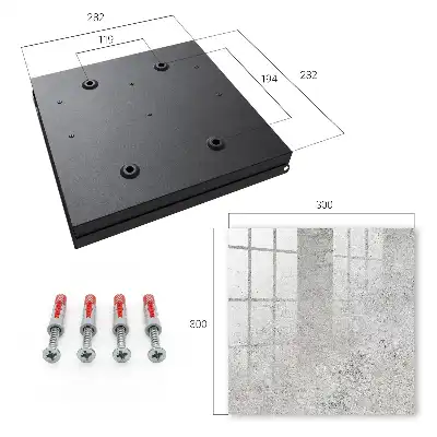 Wall mounted key box Gray concrete-look surface