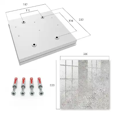 Wall mounted key box Gray concrete-look surface