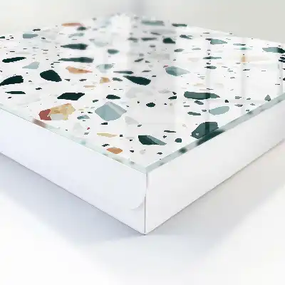 Decorative key box Colorful pebbles with shades of green