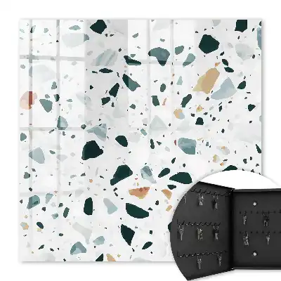 Decorative key box Colorful pebbles with shades of green