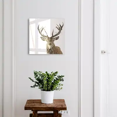 Wall mounted key box A winter deer full of harmony