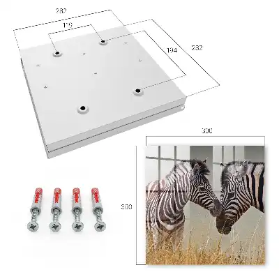 Key box for home Zebras together on a beige background