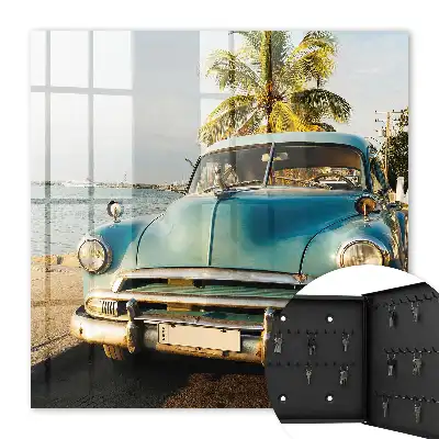 Key cabinet Retro car sea palm