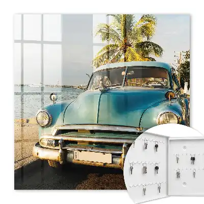 Key cabinet Retro car sea palm