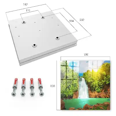 Wall mounted key cabinet Tropical Green Waterfall