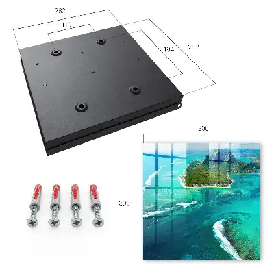 Wall mounted key box Tropical paradise with a turquoise ocean