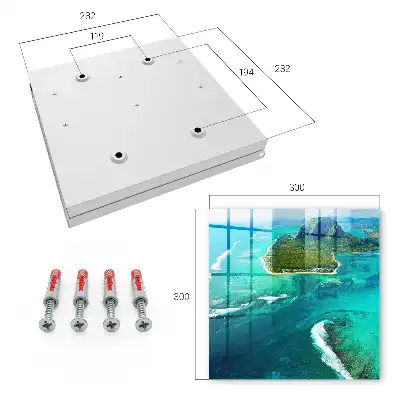 Wall mounted key box Tropical paradise with a turquoise ocean