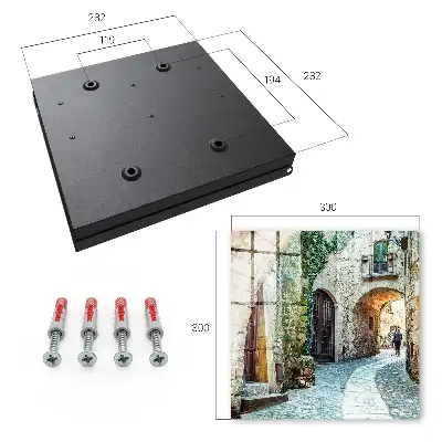Wall mounted key box A historic street in a classic style