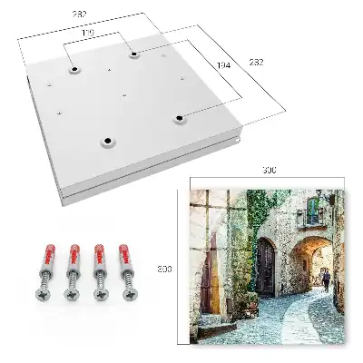 Wall mounted key box A historic street in a classic style