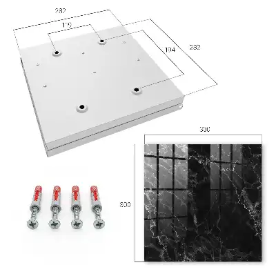 Wall mounted key box Marble depth shades of structure