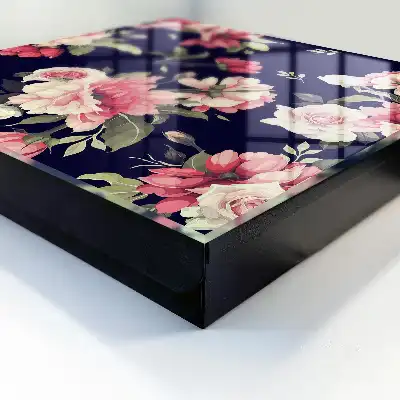 Key box for home Romantic flowers in a dark background