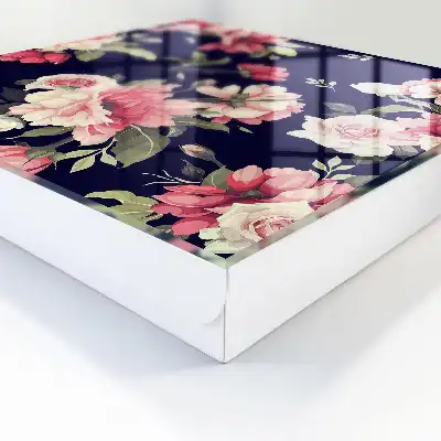 Key box for home Romantic flowers in a dark background