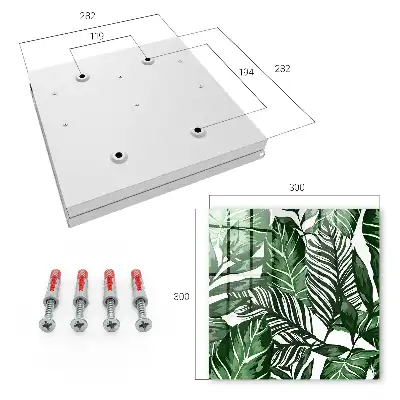 Wall mounted key cabinet Plant patterns diversify the space
