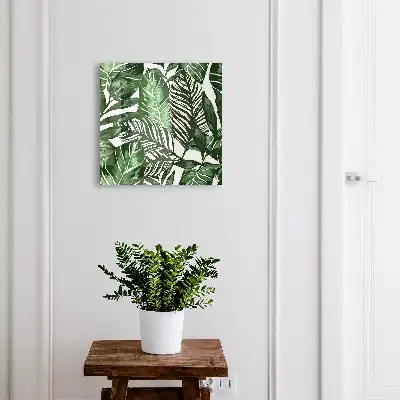 Wall mounted key cabinet Plant patterns diversify the space