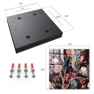 Key cabinet Graceful flowers and birds