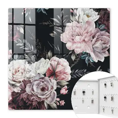 Key box for home Floral charm in a dark background