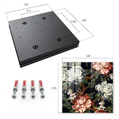 Decorative key box Flowers of nature in the dark background