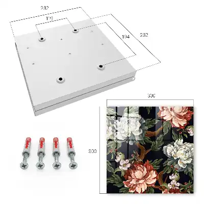 Decorative key box Flowers of nature in the dark background